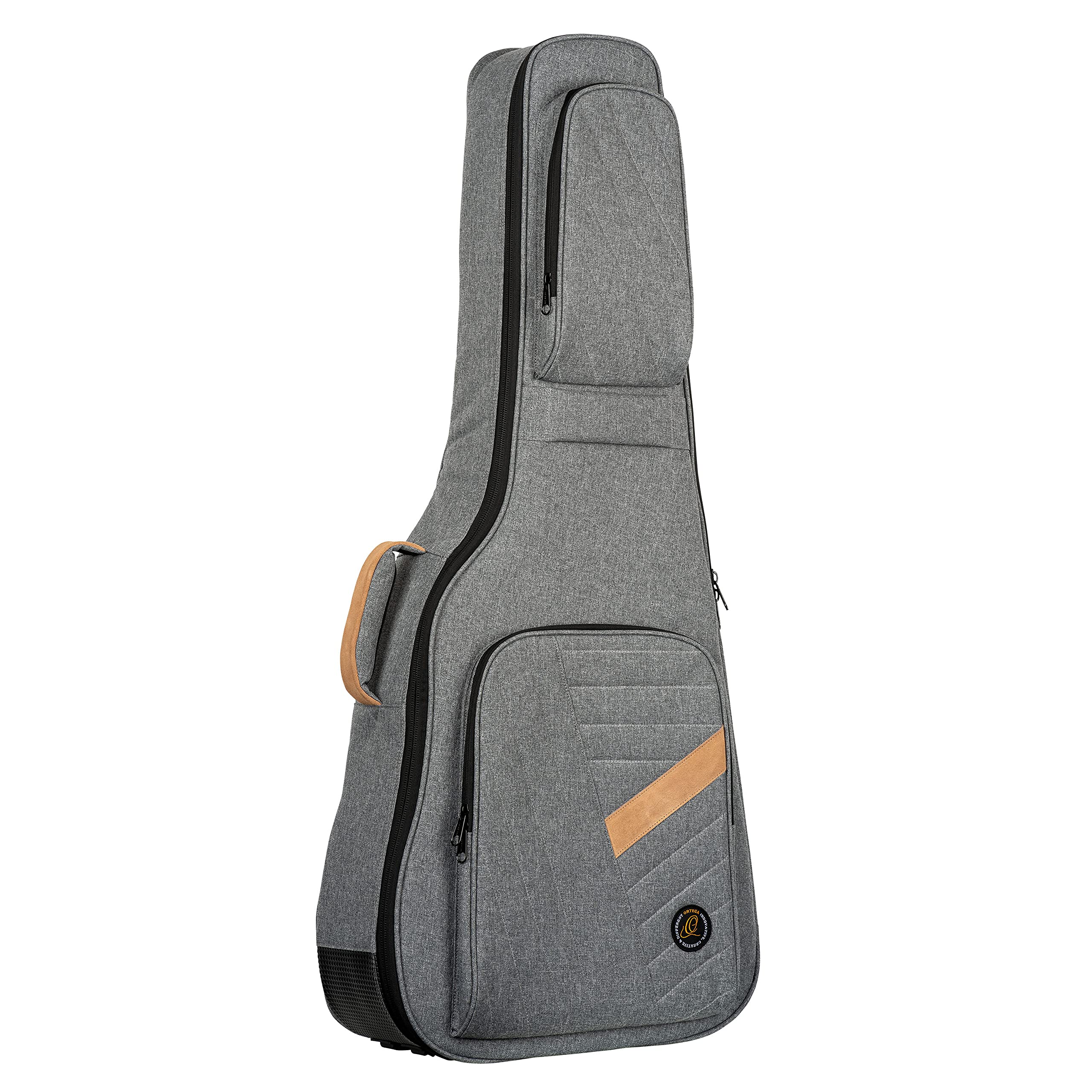 Ortega Guitars Deluxe Guitar Gigbag - Dreadnought - Akustik Gitarren Tasche - Höhe 106 cm - Breite 43 cm - Baumwolle, Grau (OGBDN-DLX-GY)