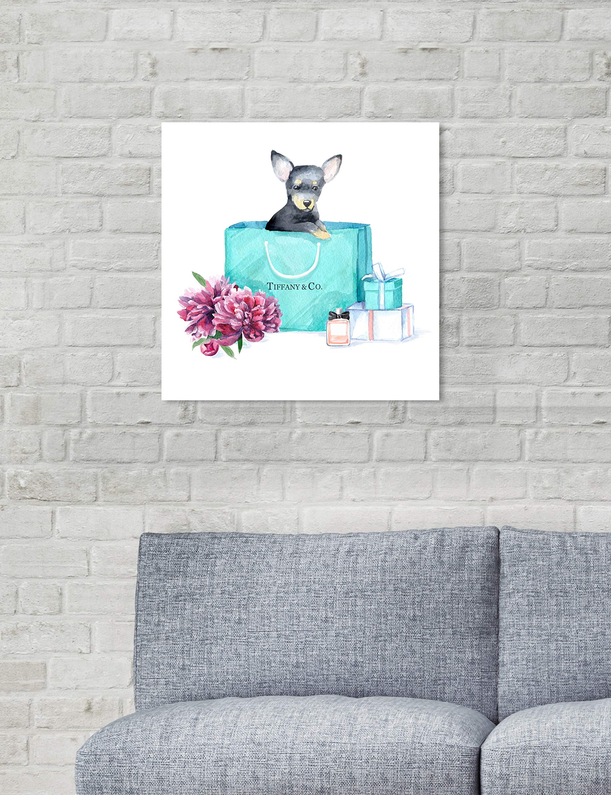 新品 オリバーガル OliverGal ACQUA CHIC CHIHUAHUA Oliver Gal 'acqua chic chihuahua' Contemporary Teal Blue