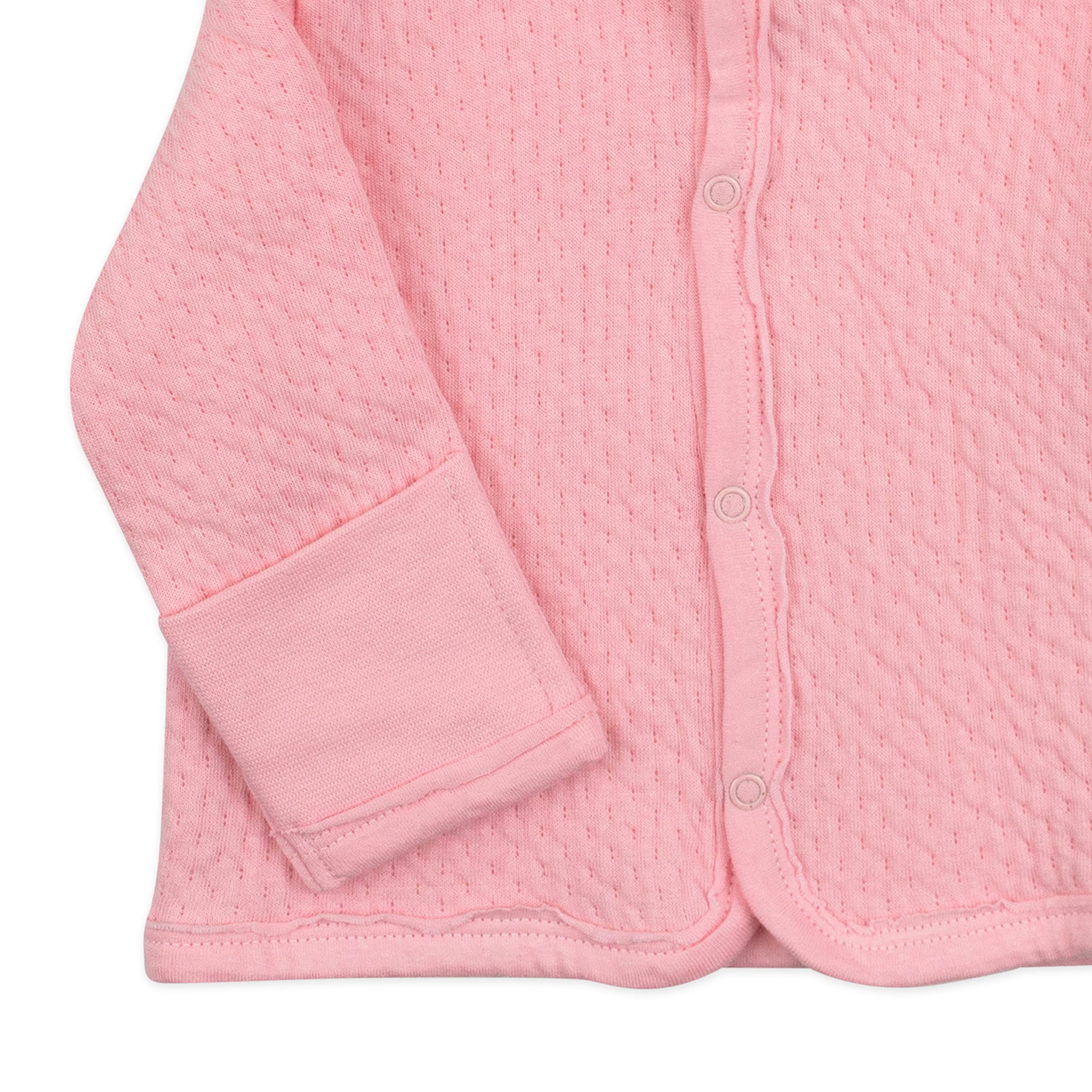 HonestBaby Kardigan Uniseks - niemowlęta Organic Cotton Matelasse Snap-front Hooded Jacket