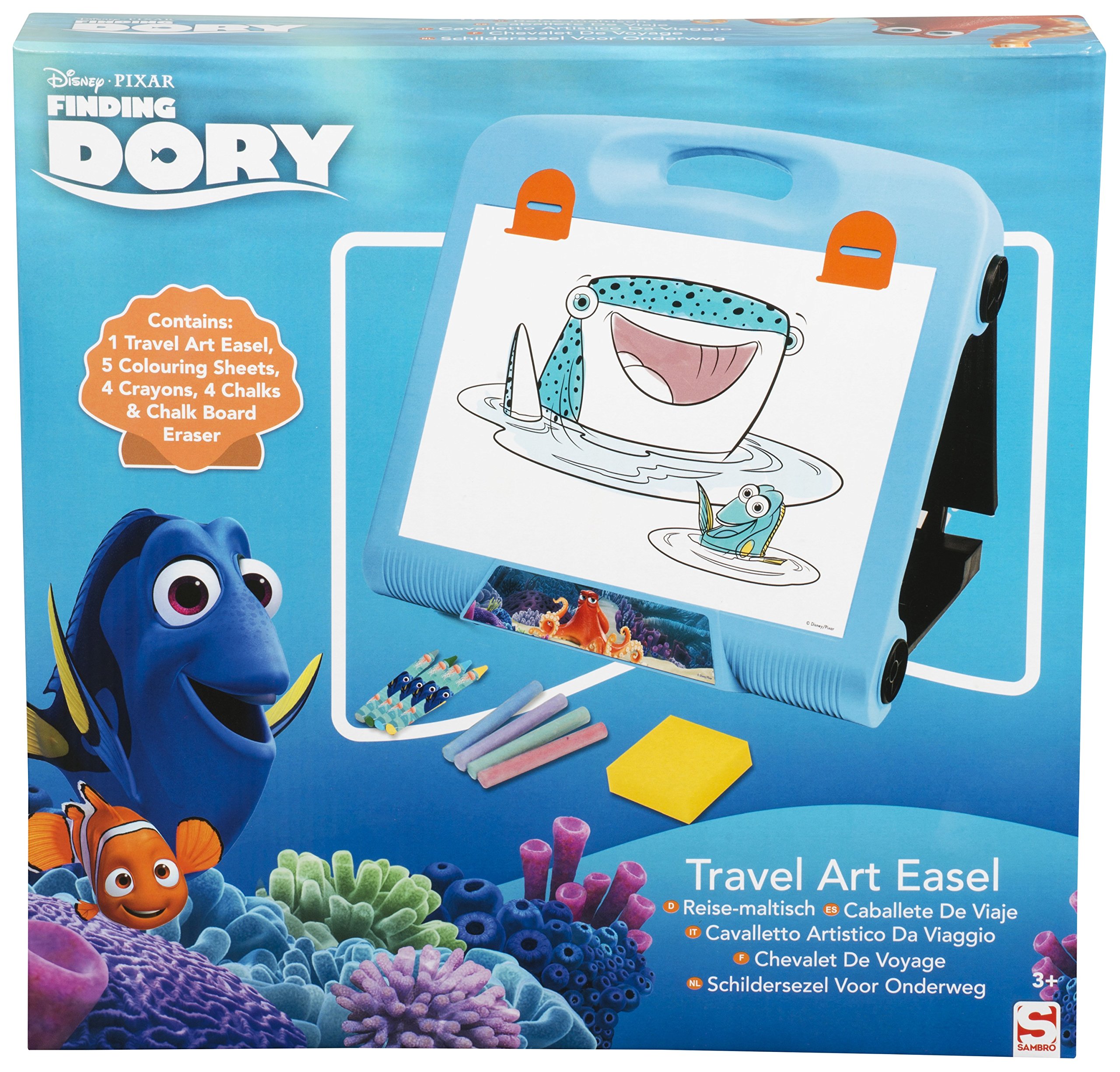 Sambro DDO-4218 Nemo Disney Finding Dory Travel Art Easel, Blue