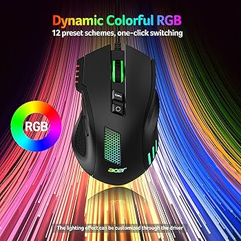 Amazon.com: acer Wired Gaming Mouse, 12,800 DPI RGB