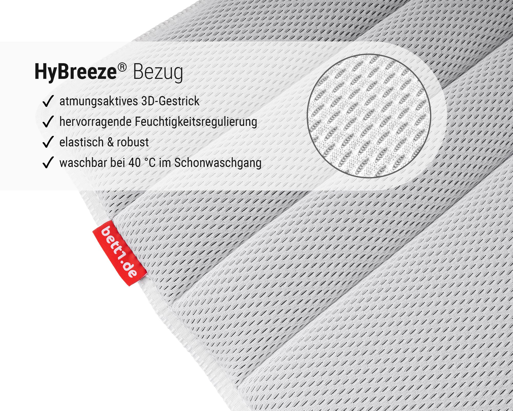 bett1 BODYGUARD Topper 90x200 cm (extra weiche Matratzen-Auflage, ca. 4 cm Höhe, Kern aus Kaltschaum, ergonomische Zonen, optimale Druckentlastung, rutschfest, Oeko-Tex 100)