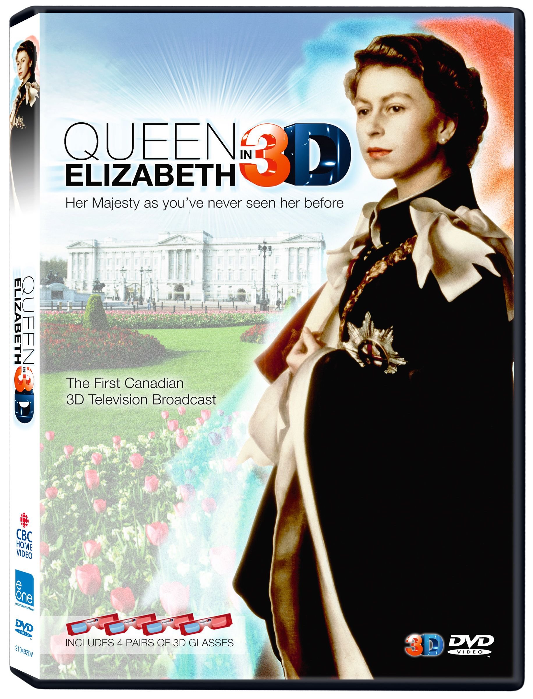 Queen Elizabeth in 3D DVD documental de importación USA biografía de la Reina Isabel II en formato 3D