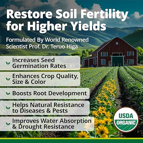 Miniatura 2 de TeraGanix Concentrado de inoculante microbiano EM-1 (1 Btl = 128 gal), enmienda del suelo agrícola, mejora el rendimiento de los cultivos, reduce el