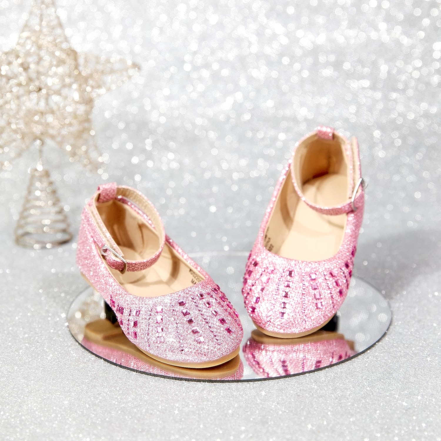 Kolan Toddler Little Girls Mary Jane Ballet Flat Soft Lining Dress Shoes - Image 3