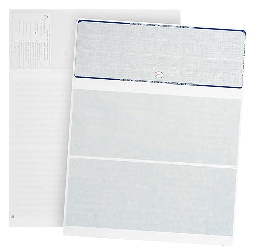 500 Blank Check Stock - Designed for Secure Computer Printed