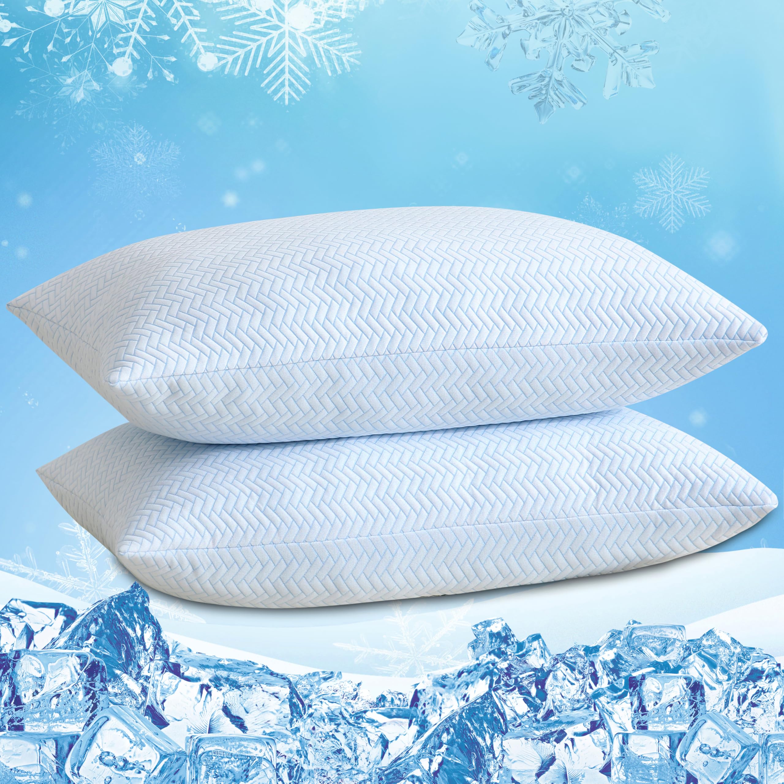 DOWNCOOL Cooling Pillow Queen Size Set of 2