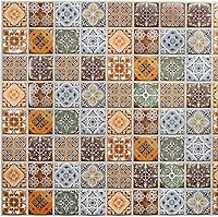 Vista 1 de Dundee Deco Panel de pared 3D de PVC con patrones fractales abstractos de imitación multicolor, 3.2 pies x 1.6 pies (37.8 in x 18.9 in), decoración