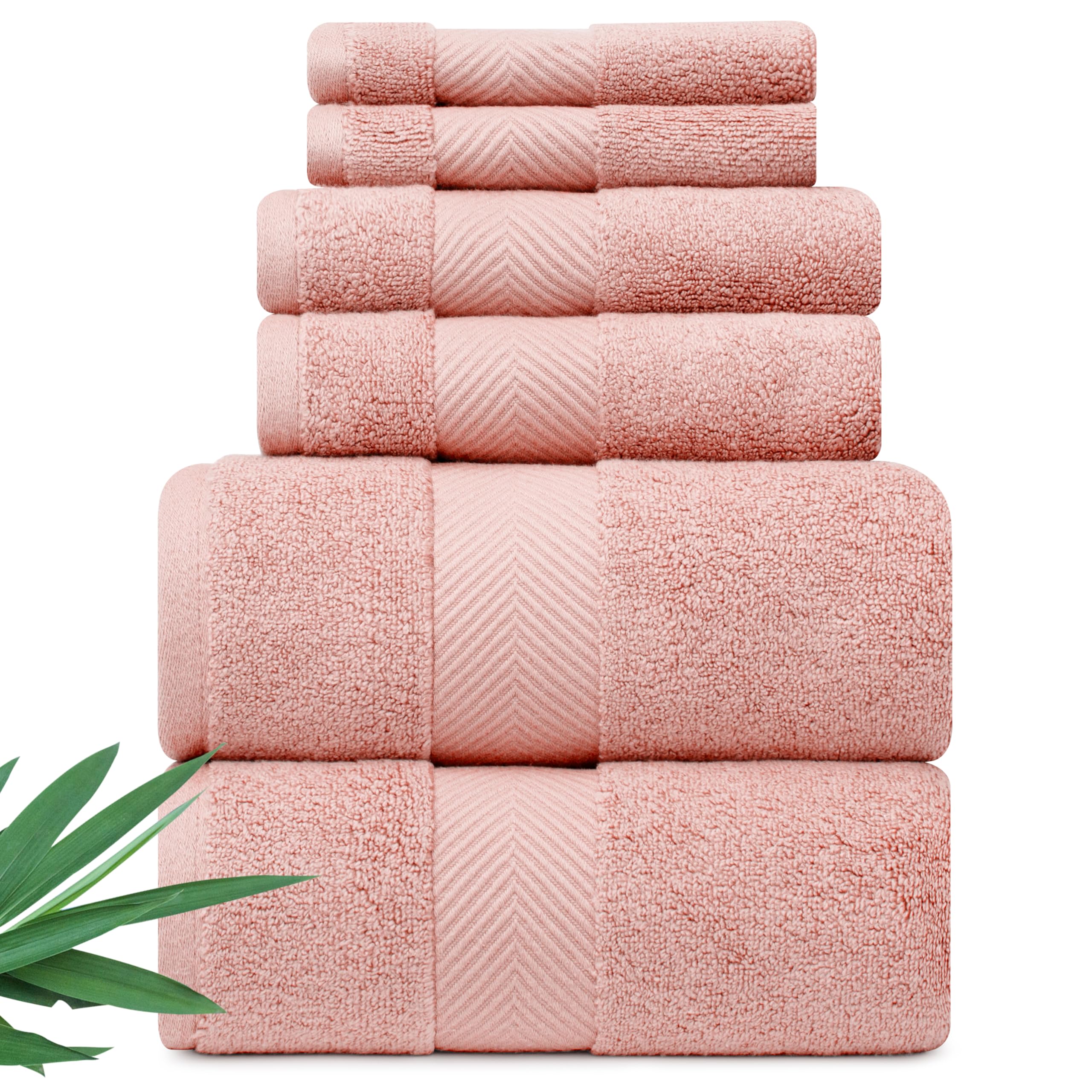 Alusa Home Ultra Soft Plush Viscose from Bamboo Bath Towels - 700 GSM Luxury Bath Towels - 6
