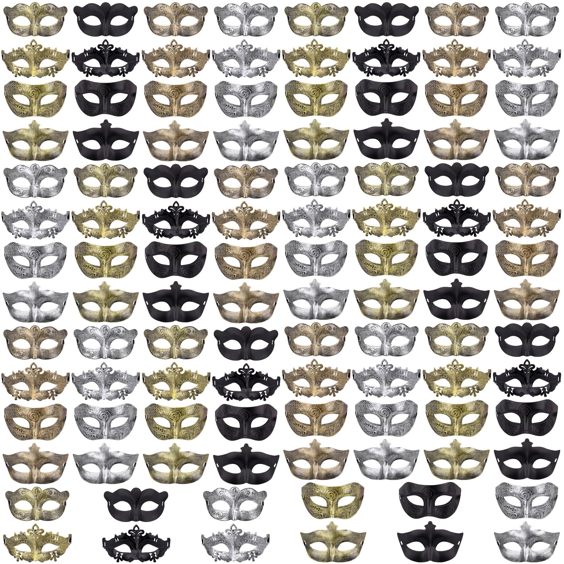 FEQO 108 máscaras venecianas antiguas vintage para hombres y mujeres