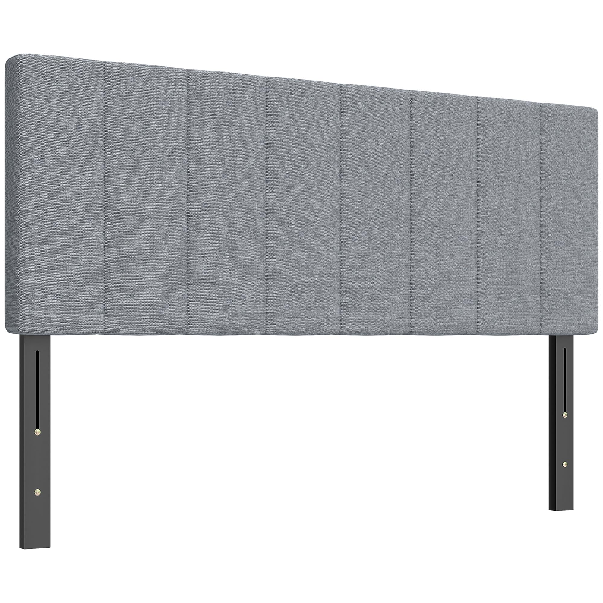 HOMCOM Kopfteil 3-Fach Höhenverstellbar 160 x 10 x 106/116/126 cm Grau