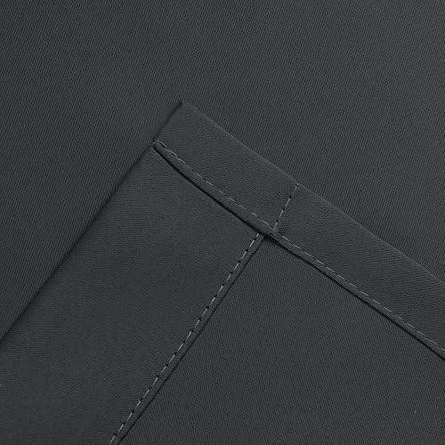 Miniatura 5 de SeeGlee Cenefa de cortina opaca gris para cocina, con aislamiento térmico y ojales cortos (54 pulgadas de ancho x 18 pulgadas de largo, 1 panel)