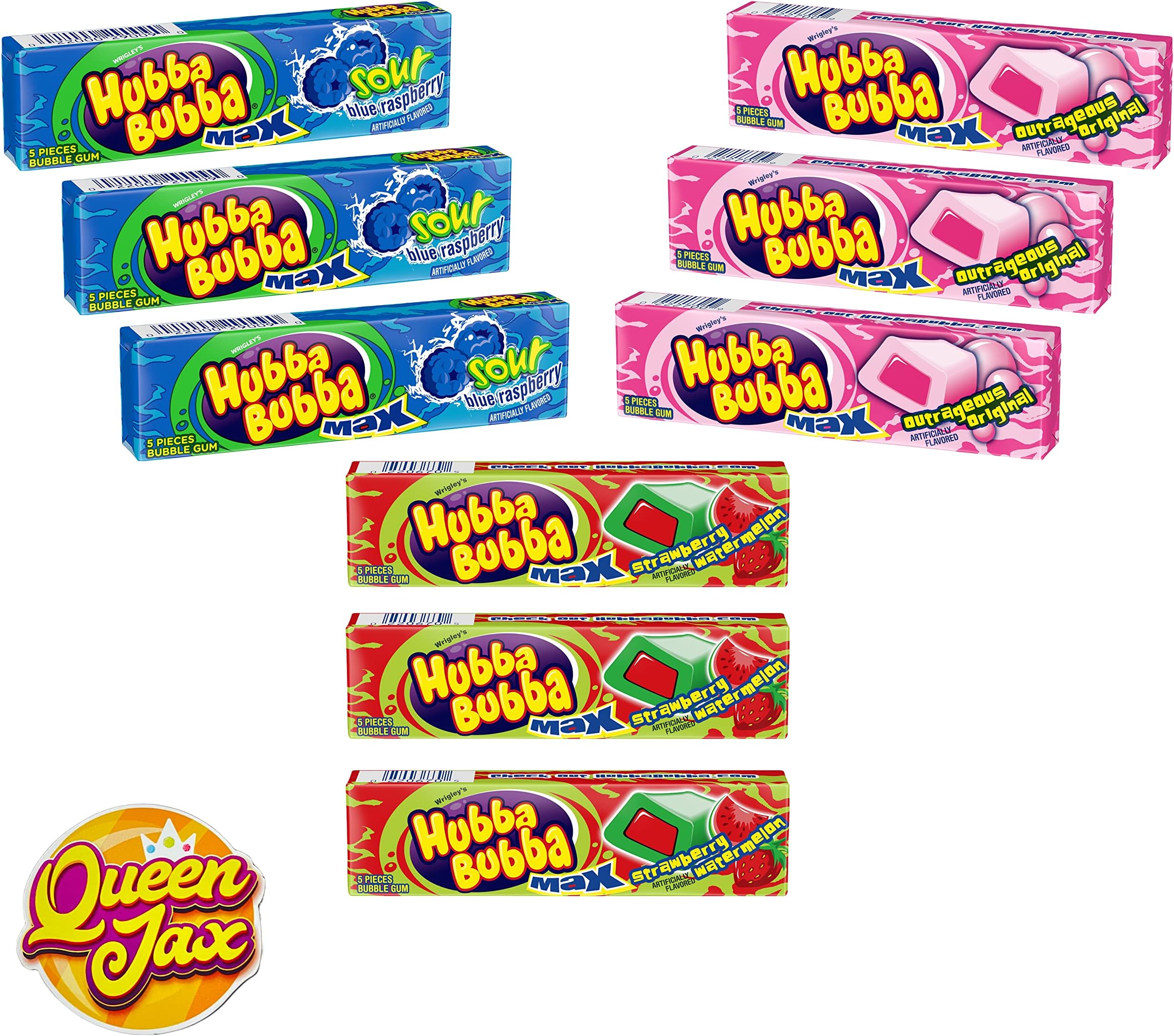 Hubba Bubba Max Bubble Gum Variety Pack 3 Flavors (Total