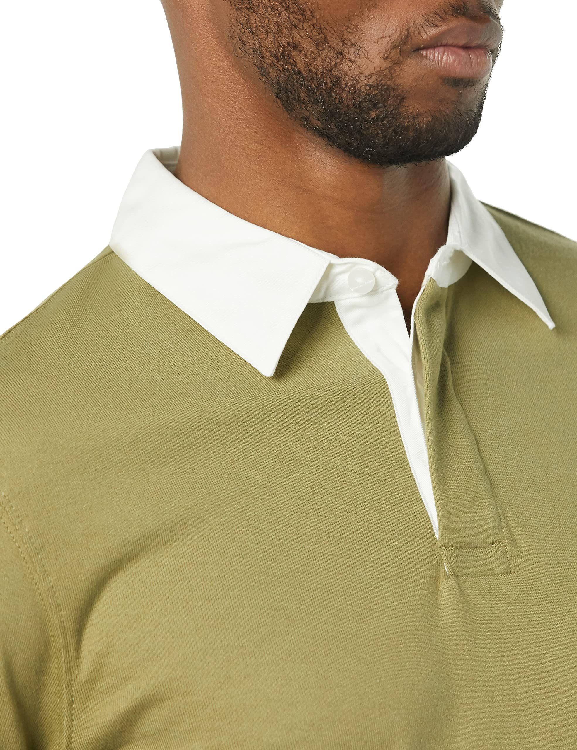 Amazon Essentials Maglia da Rugby a Maniche Lunghe in Cotone Biologico (precedentemente Amazon Aware) Uomo