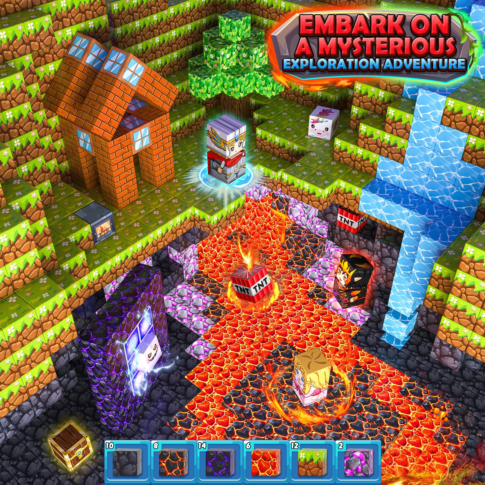 Bloques magnéticos: Build Mine 3D Magworld Forest Lava Set, bloques de construcción magnéticos STEM para niños de 4 a 6 años, 6 a 8 y 8 a 12 años, juguetes sensoriales educativos para niños pequeños 2