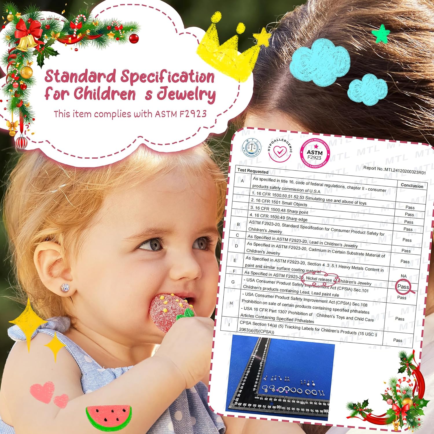 Jstyle Hypoallergenic Earrings for Girls Women Surgical Stainlee Steel Earrings for Sensitive Ears Screw Back Earrings Set Cute Hoop Earrings for Girls Kids Earrings Toddler Earrings Jewelry for Teen Girls - Image 2