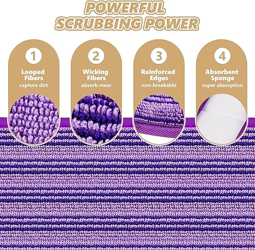 Miniatura 2 de Almohadillas reutilizables para trapeador compatibles con trapeadores Swiffer almohadillas húmedas de microfibra Papclean rellenan paños de barrido