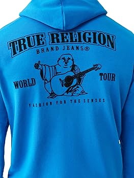 True Religion Men's Buddha Logo Zip Hoodie Sweatshirt, Imperial