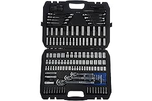 Amazon Basics Mechanic's Tool Socket Set With Case, 201-Piece