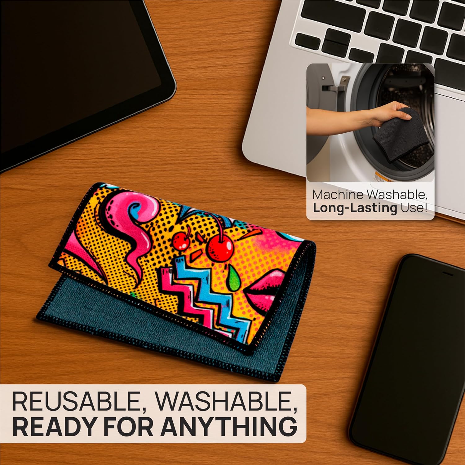 Microfiber Wholesale Quick Cloth Glasses Cleaning Cloths – 5x7 Popart image 4