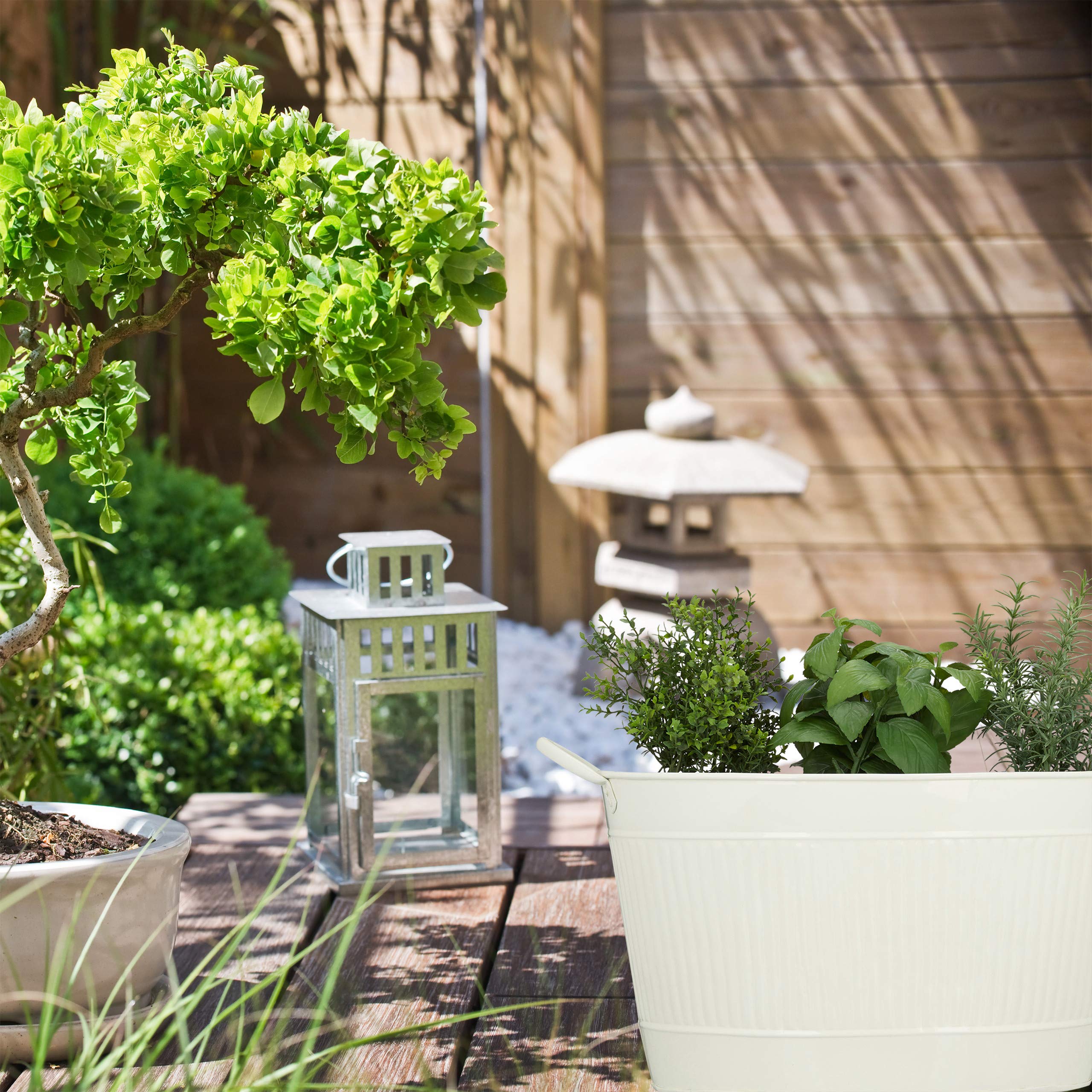 Relaxdays Vaso Piante Con Graticolato, 30L, Griglia 150 Cm Impermeabile Legno Fioriera Per Balcone E Giardino Grigio 85661290