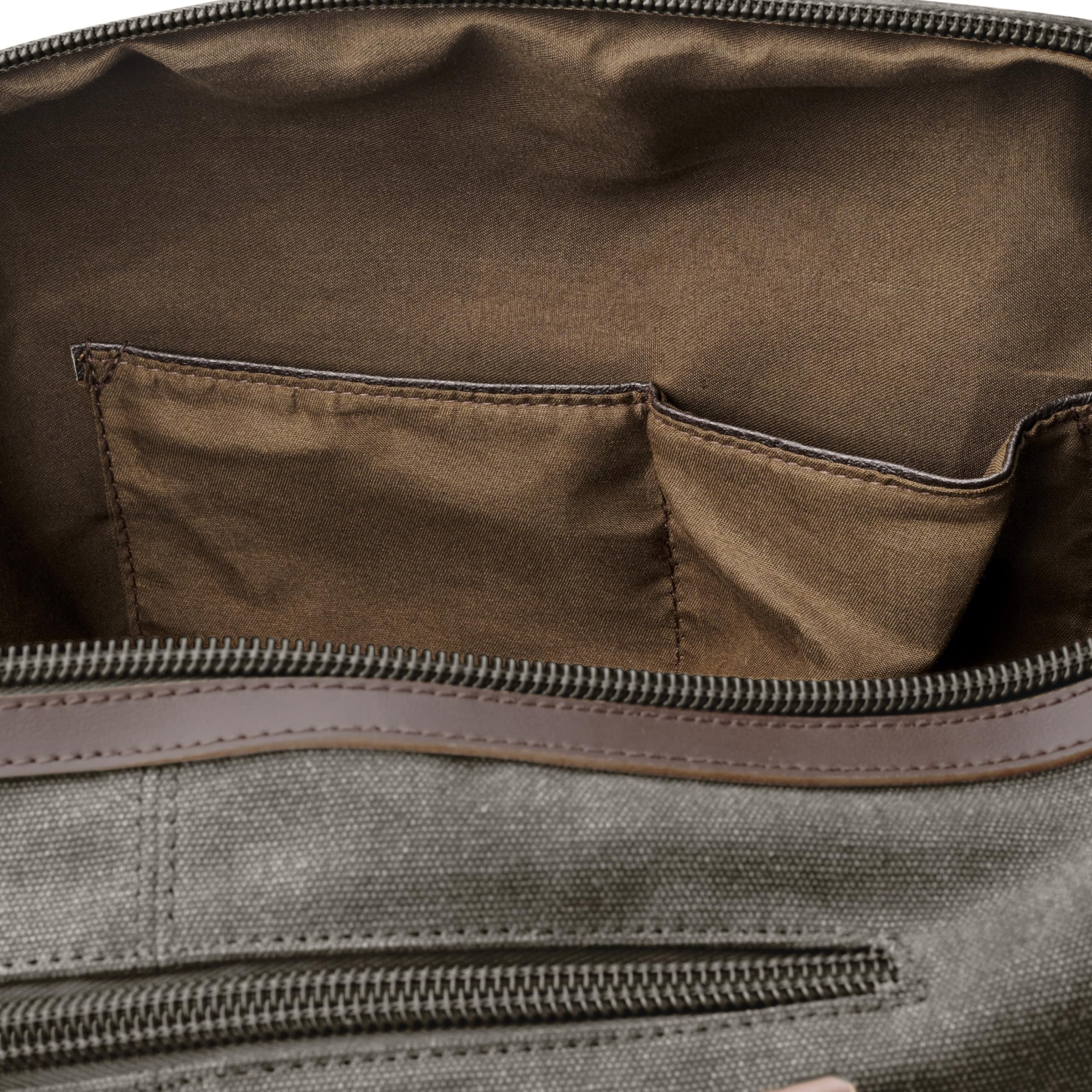 Trendhim Reisetasche Herren | 40L Duffel Bag aus Canvas & braunem Leder | Dänisches Design | Weekender Sporttasche für Reisen, Freizeit & Fitness