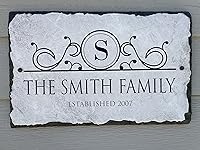 Vista 6 de Placa de pizarra bellamente hecha a mano y personalizable (12 x 8 pulgadas, 12 x 6 pulgadas, 18 x 8 pulgadas, 16 x 10 pulgadas). Mejora el atractivo