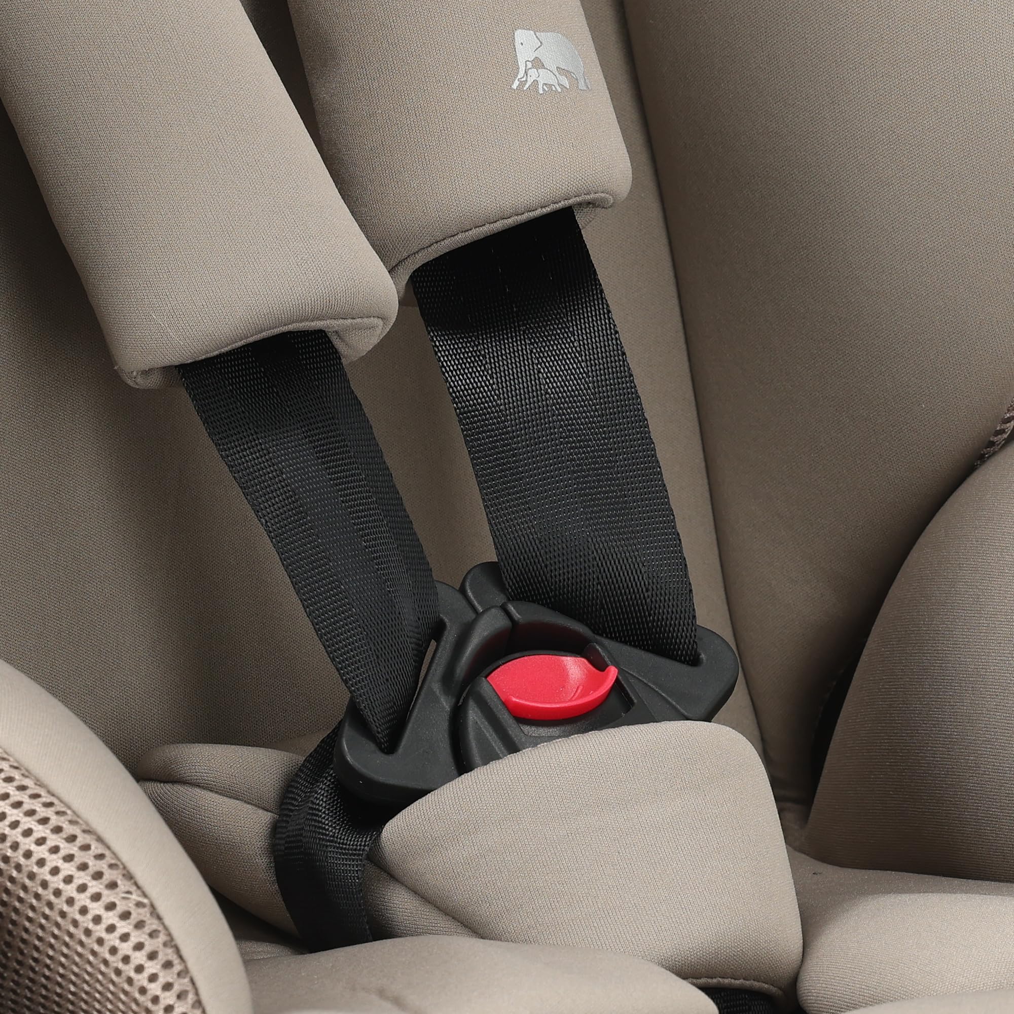 Deryan Carter i-Size - Asiento infantil para coche (75 – 150 cm, grupo 1/2/3, con cinturón de fijación, protección contra impactos laterales, reposacabezas ajustable, funda extraíble, 1,5 a 12 años