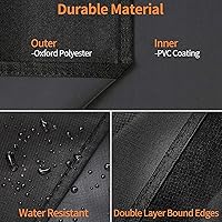 Vista 2 de Funda de poliéster 600D resistente compatible con parrilla Napoleon 61665 PRO 665, cubierta resistente al agua para barbacoa al aire libre