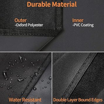 Heavy Duty Grill Cover Compatible with 1813 Blackstone 22inch Tabletop Griddle with Hood Captiva Designs 22 Coleman Roadtrip LX,LXX, LXE, 285 Camping Grills and Smoke Hollow 205 Grill,600D Cover