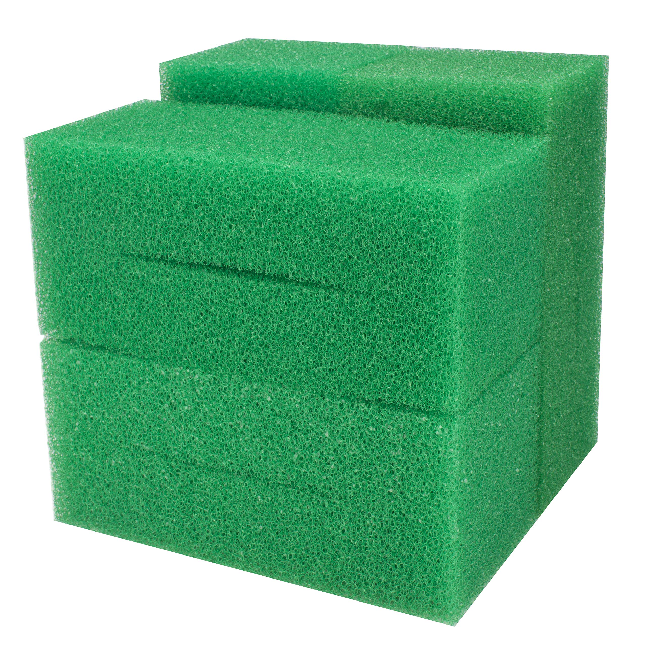 Ersatz Filterschwämme Für MEGA Power 6090 Aquarium Filter – 18 Stück (6 Grün Grob, 12 Weiß)