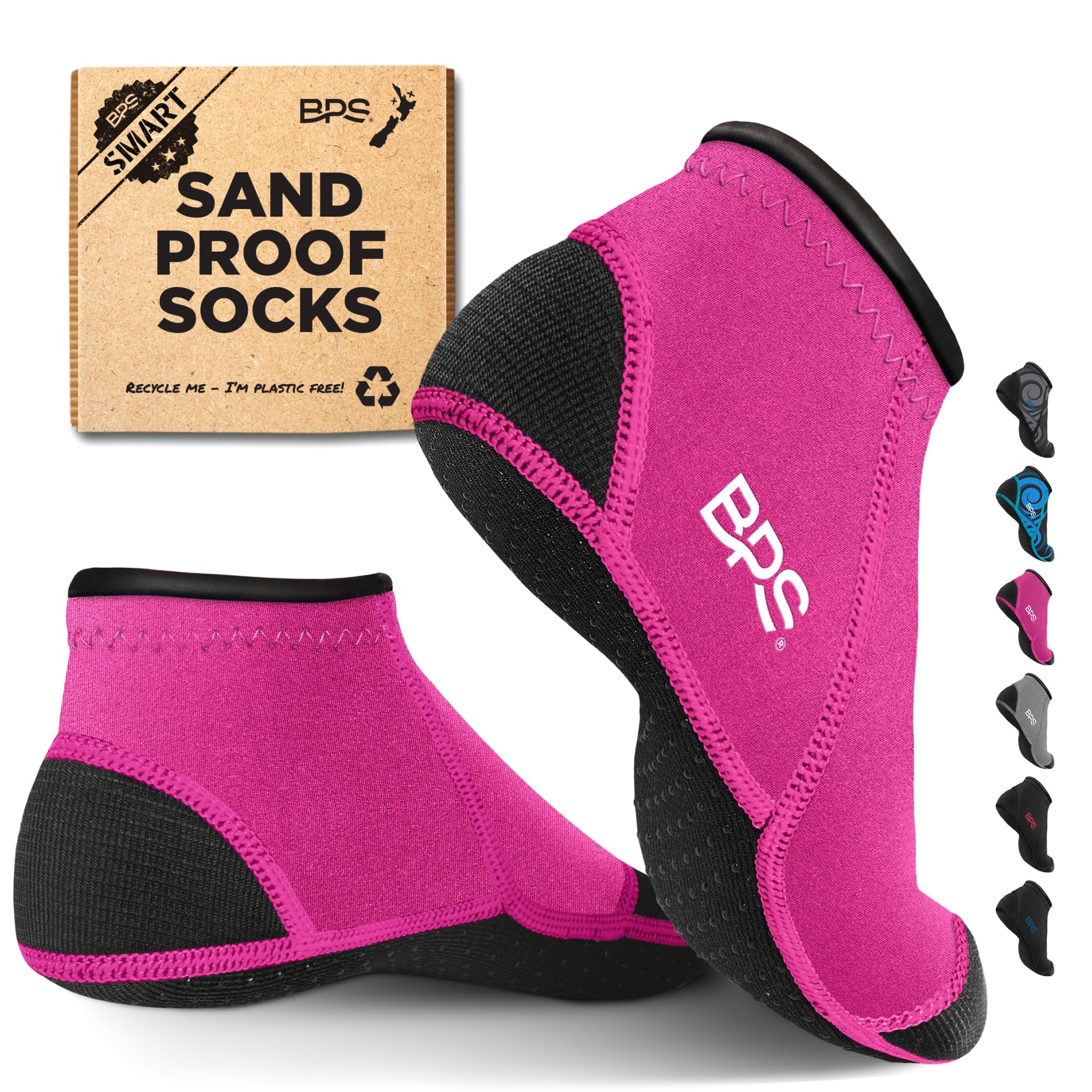 BPSNew Zealand ‘Smart’ Sand Proof Water Socks 3mm Anti-Slip Neoprene Wetsuit Booties Sand Socks for Soccer Beach Sports