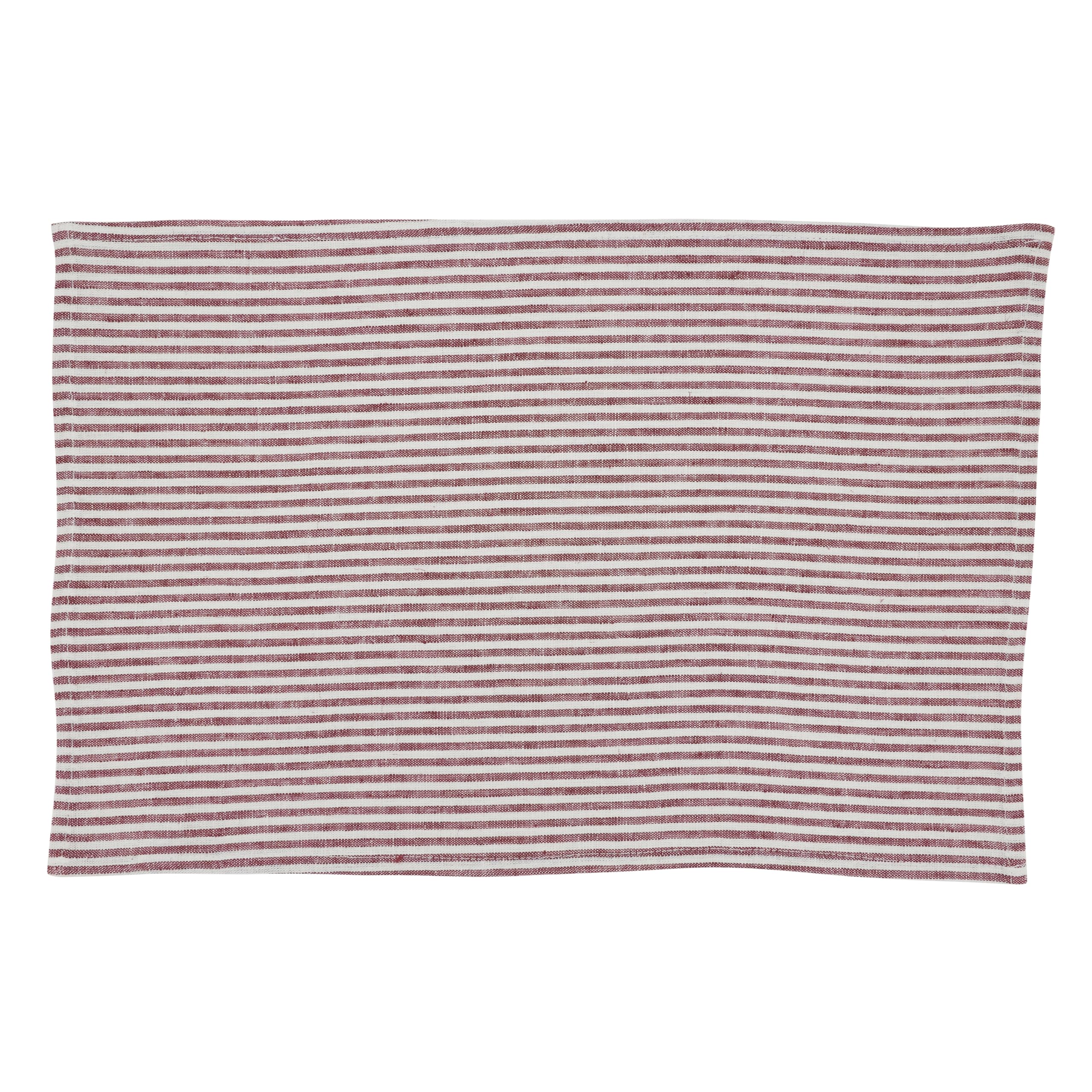 SARO Lifestyle Lot de 4 Sets de Table Classiques à Rayures en Lin mélangé – Sets de Table de Ferme pour Salle à Manger Quotidienne, Tables de Cuisine et Divertissement décontracté, 35,6 x 50,8 cm