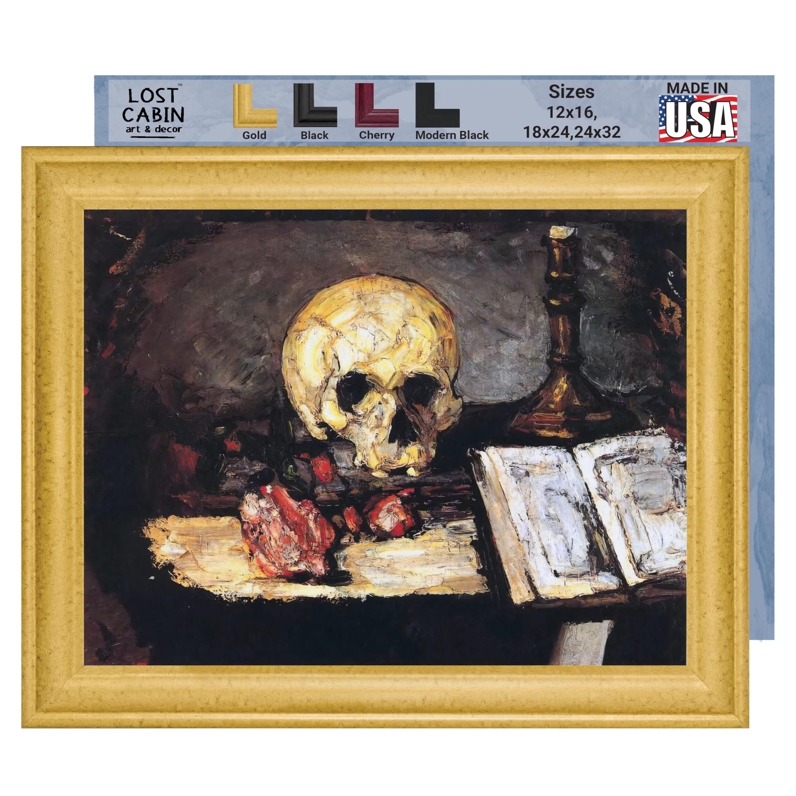 天野タケル 原画 額装済み skull, lemons & a candle 天野タケル 原画