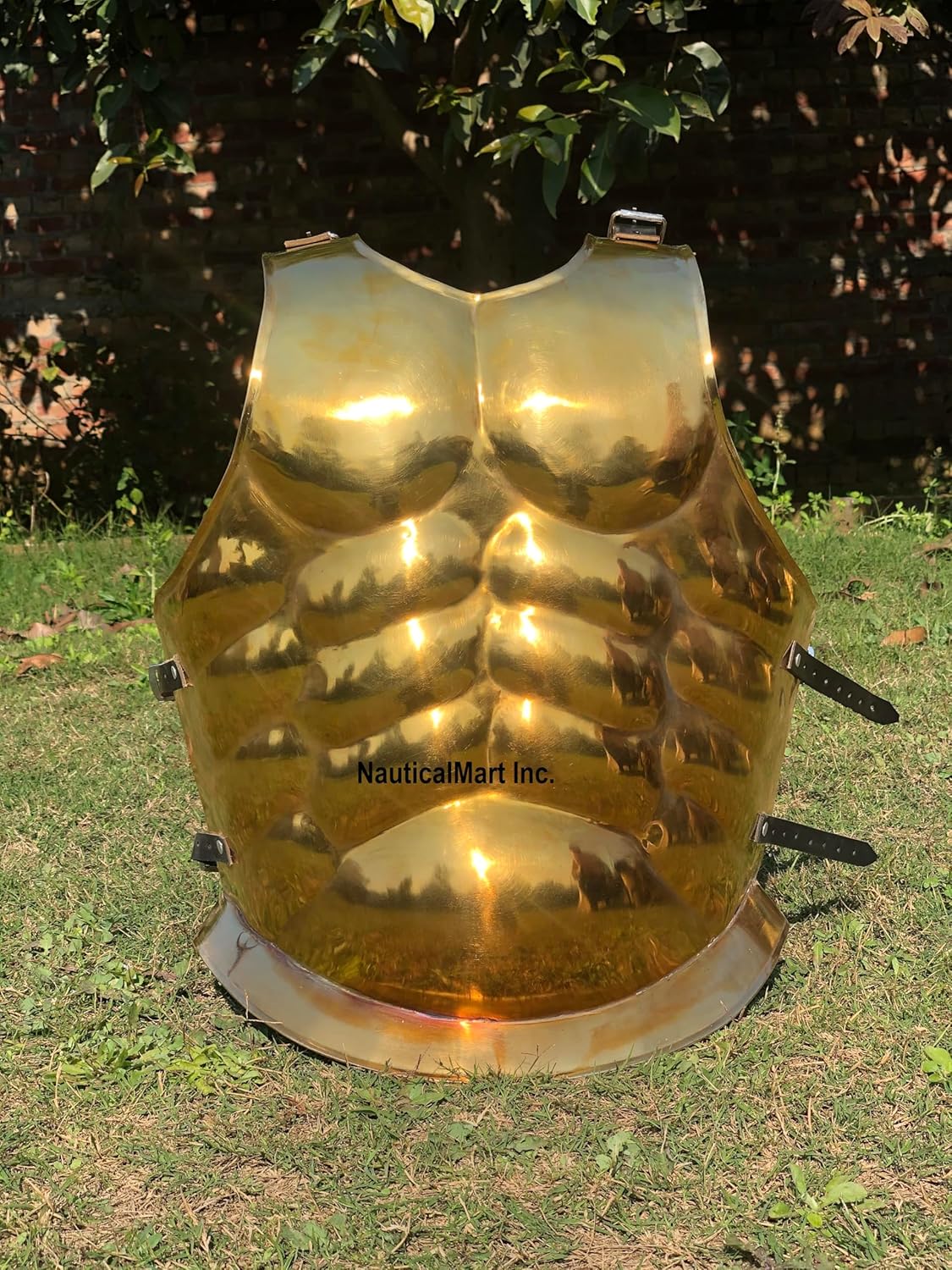 Nautical-Mart Brass Antique Medieval Roman Greek Muscle Armor Cuirass w/Apron Belt