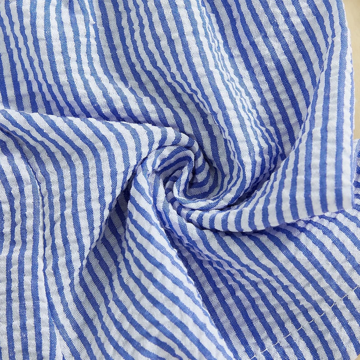 Toddler Kids Baby Boy Girl Gingham Seersucker Shorts Elastic Waist Striped Shorts Summer Casual Short Pants Bottoms - Image 6