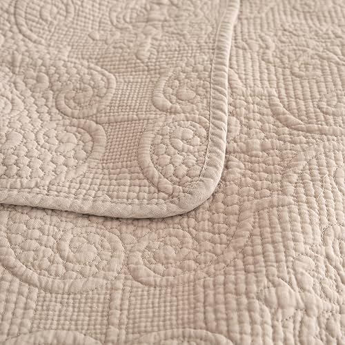 Miniatura 5 de DaDa - Juego de dos fundas de cojín con textura en relieve y diseño de dólares de arena, diseño floral, color beige neutro, 18 x 18 (46 x 46 cm), 2