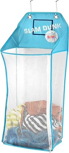Ordena tu cuarto y anota puntos con el divertido cesto plegable con luces led para ropa sucia o juguete. Incluye ganchos de metal para colgar de la