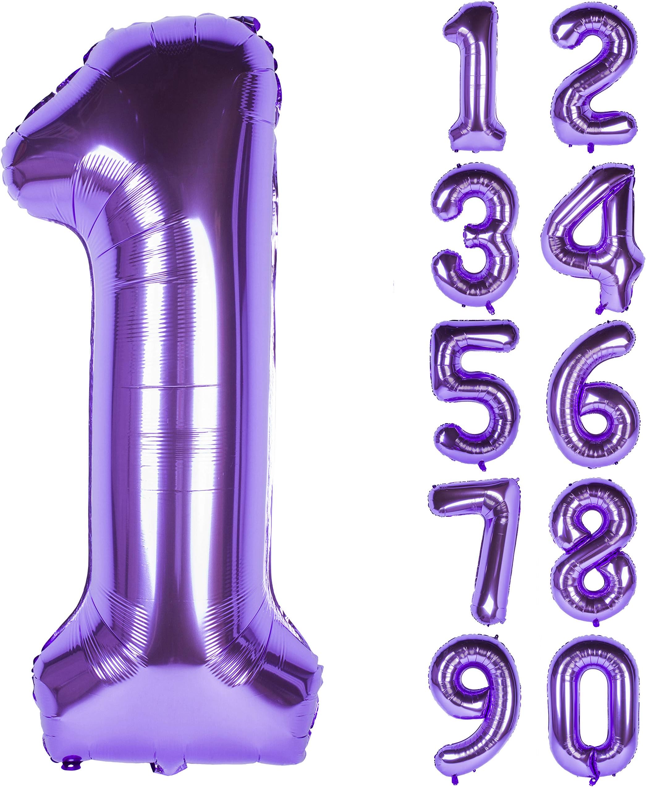 40 Inch Purple Number Balloons For Birthday Party Decoration