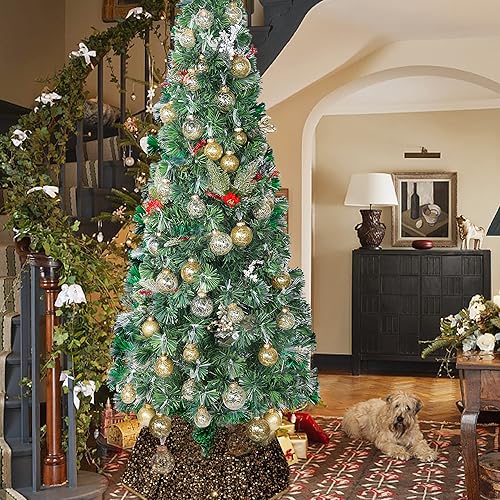 Vista 28 de Lulu Home 24 adornos de bola de Navidad transparentes de 2.76 pulgadas, bolas transparentes preencordadas con decoraciones únicas