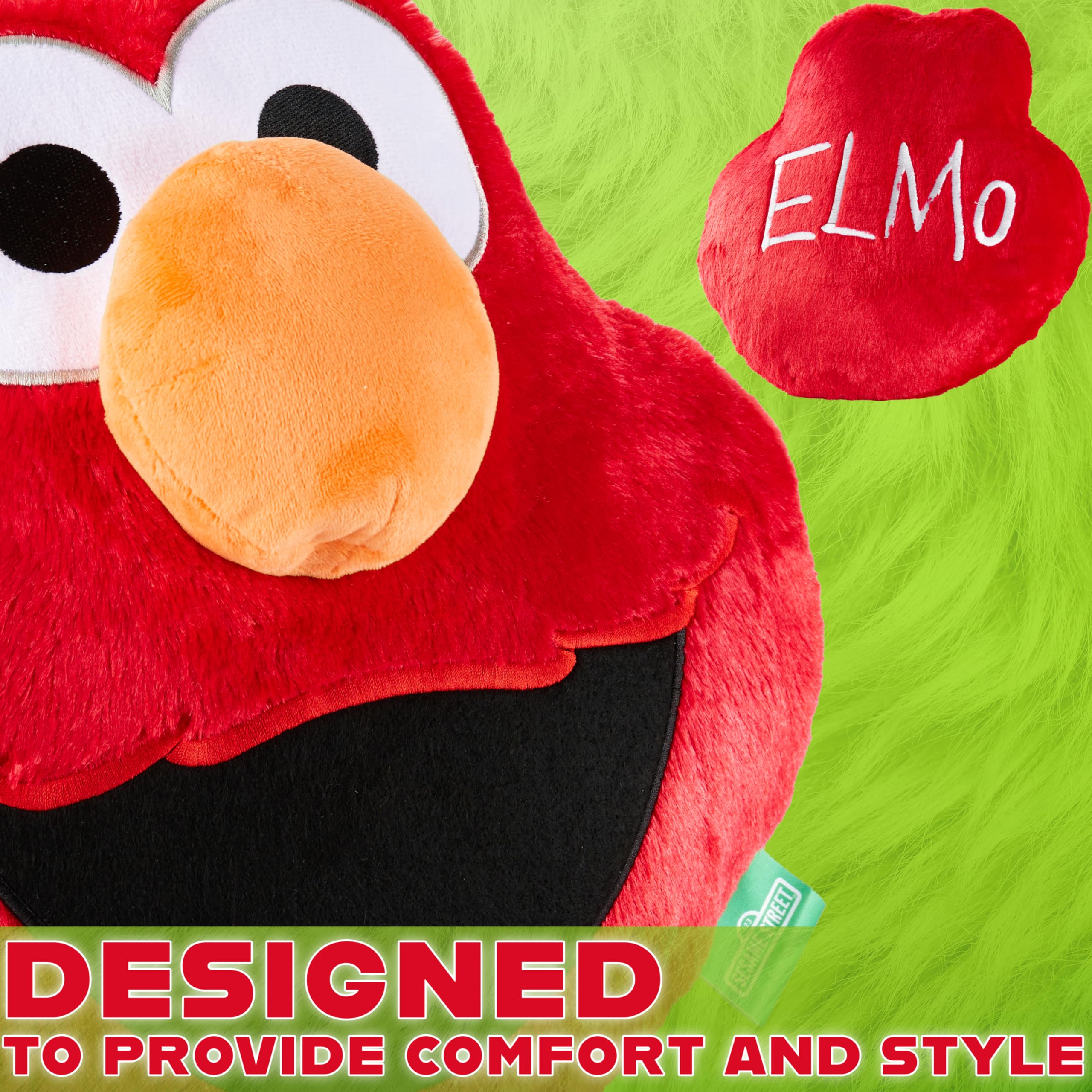 Get Trend Sesame Street Elmo 3D Plush Cushion for Sofa & Bed, Cute Hugging & Cuddle Cushion for Kids Teens & Adults - Image 3