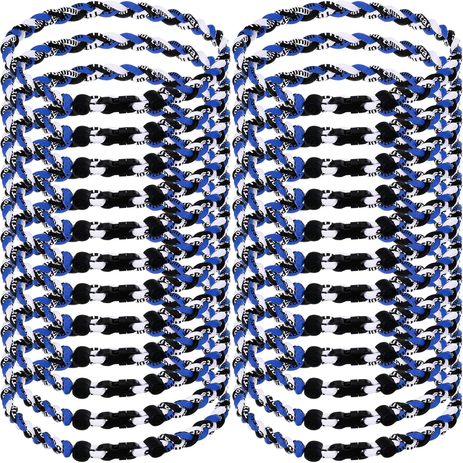 Zeyune 18" Baseball Necklace for Boys Three Braided Rope Tornado Titanium Baseball Rope Necklace Team Gifts for Sports