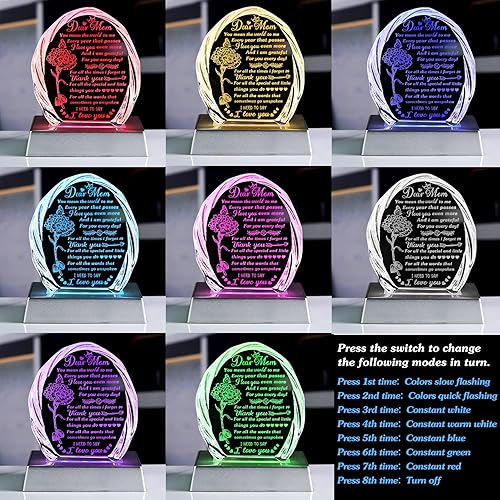 Miniatura 31 de Regalos para hija de mamá papá, regalos de cumpleaños para el día de la madre para hija adulta, recuerdos de cristal para mi hija, regalo de Regalos