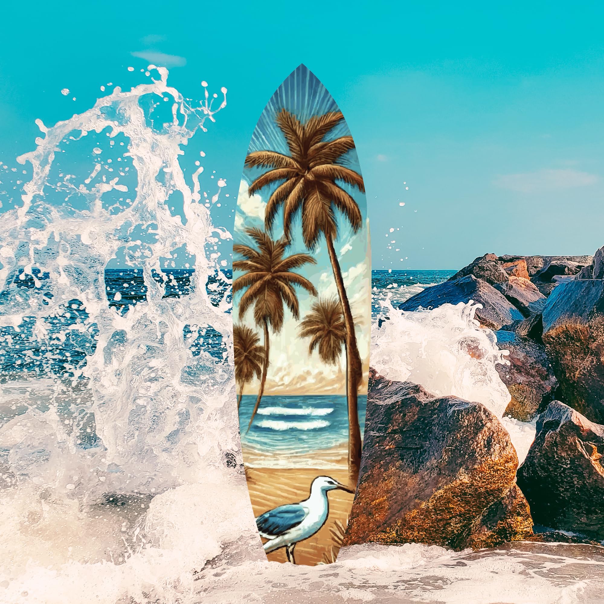 palm graphics ハワイ　SURF 絵 フレーム付き palm graphics ハワイ SURF 絵 フレーム付き ハワイ アートポスター