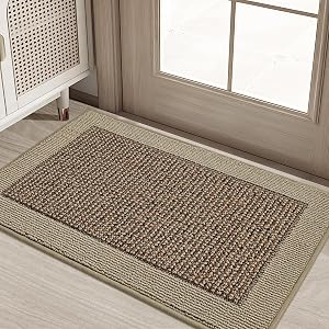 BEQHAUSE Indoor Door Mat 20 x 32 Dirt Trapper Door Mats Non-Slip Entryway Rugs Washable Resist Dirt Absorbent