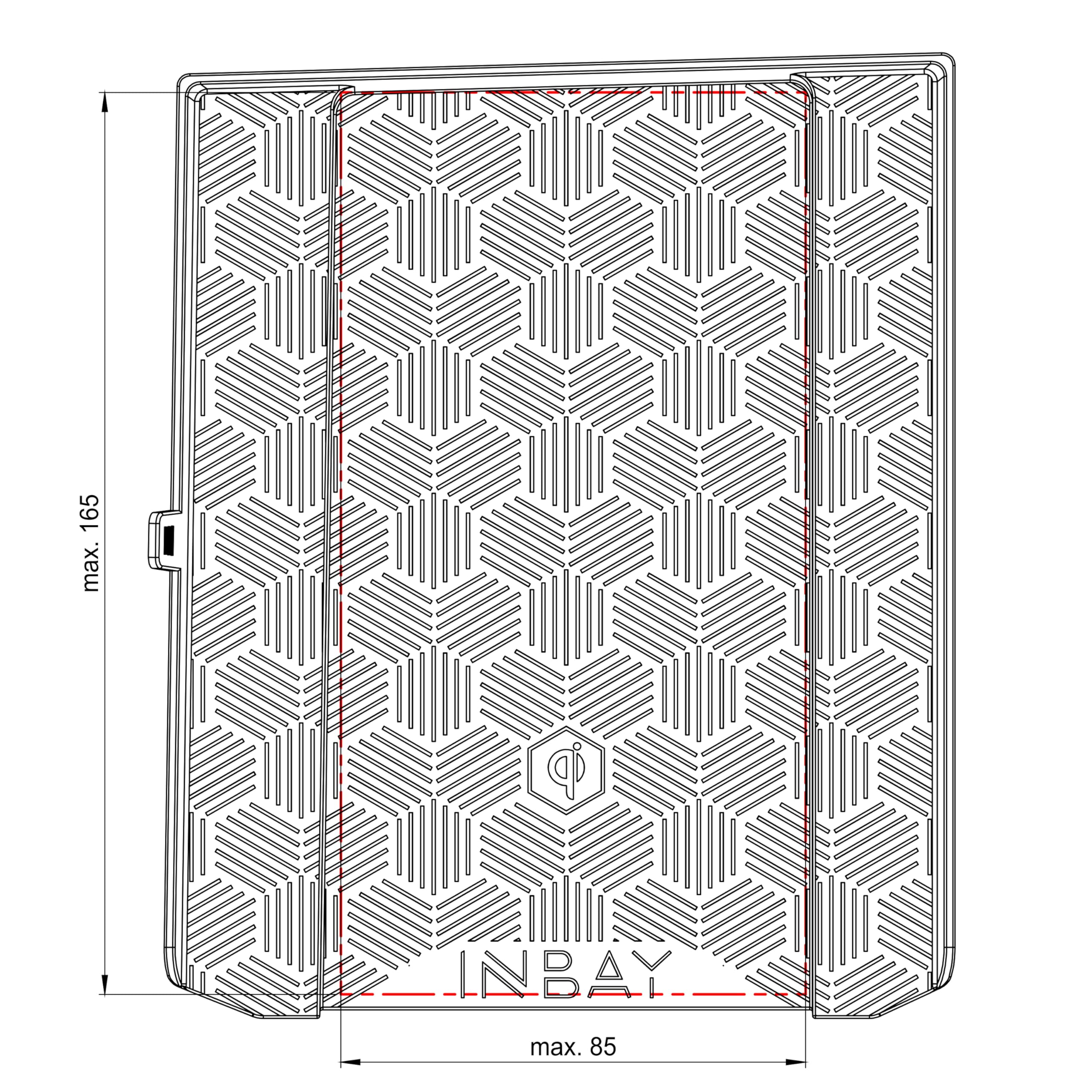 Inbay Bezprzewodowa ładowarka do VW Polo / Taigo 15 W samochodów osobowych ładowanie indukcyjne do smartfonów, telefonów komórkowych, samochodów, bezprzewodowego ładowania, Qi, certyfikat do montażu w