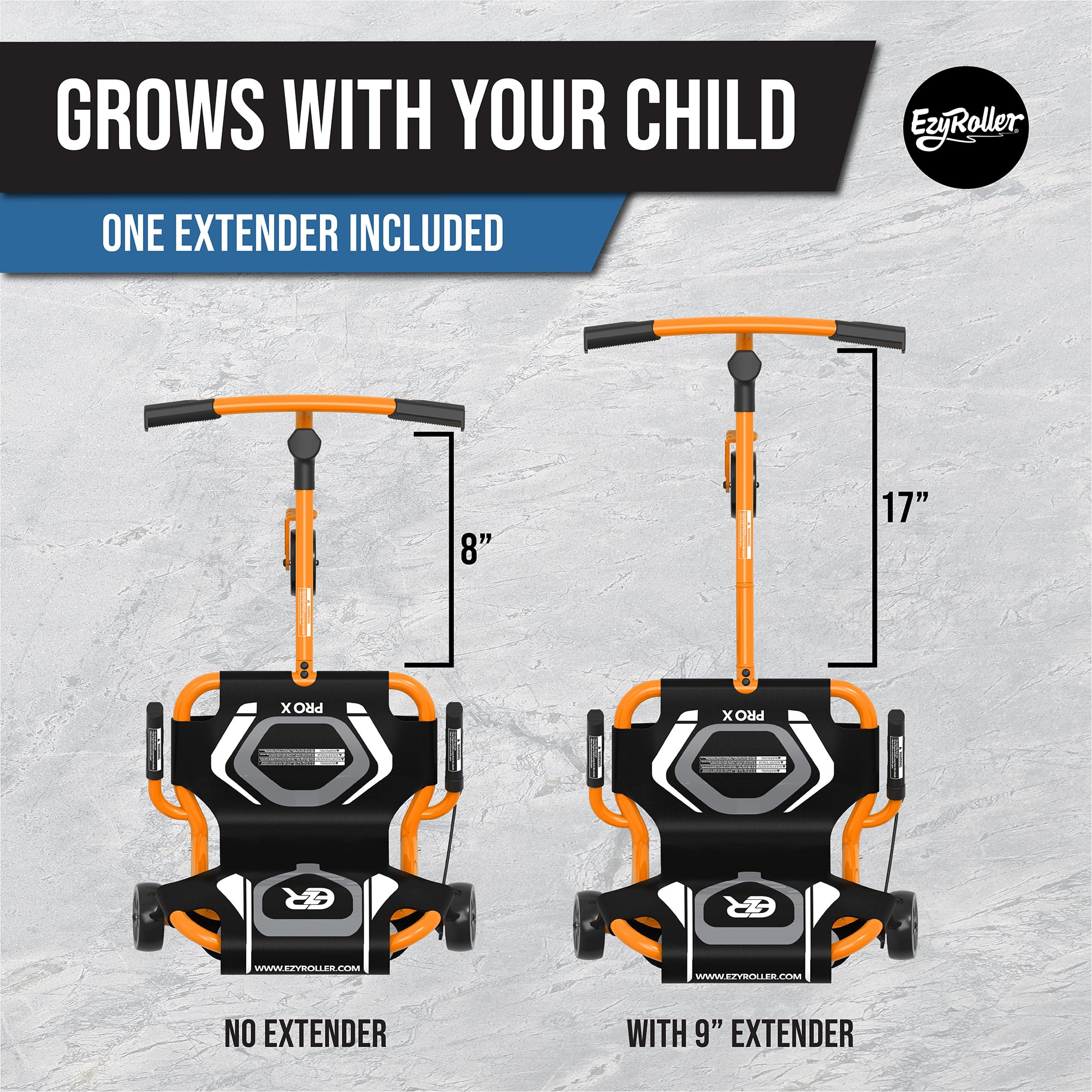 Ezyroller Pro X Fun Fahrzeug Dreirad für Jugendliche und Erwachsene ab 10 Jahre (orange)