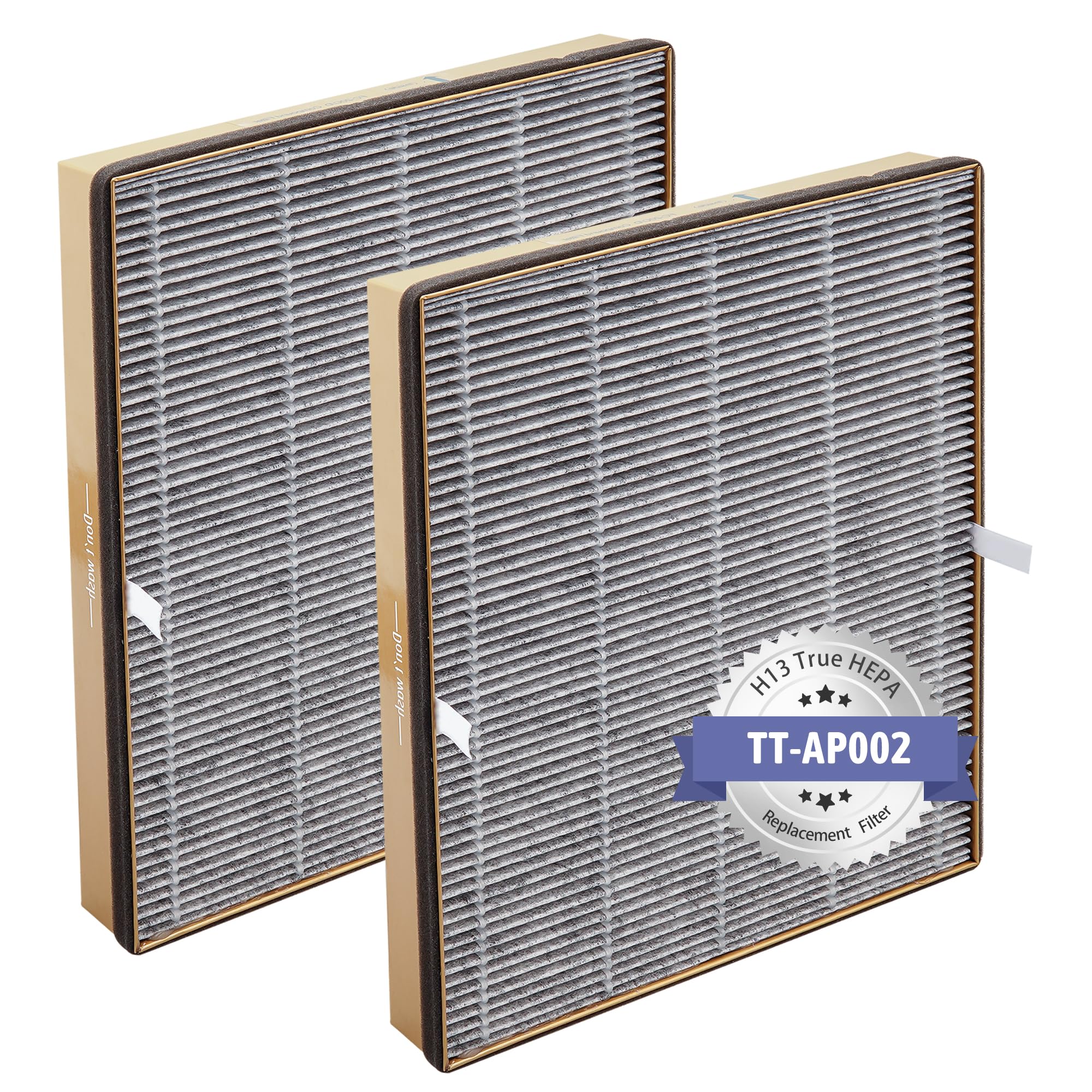HEPA Replacement Filter Compatible with TaoTronics TT-AP002 Air Purifier, and for VAVA VA-EE008 Air Purifiers, H13 Activated carbon True HEPA Filter, 2-Pack