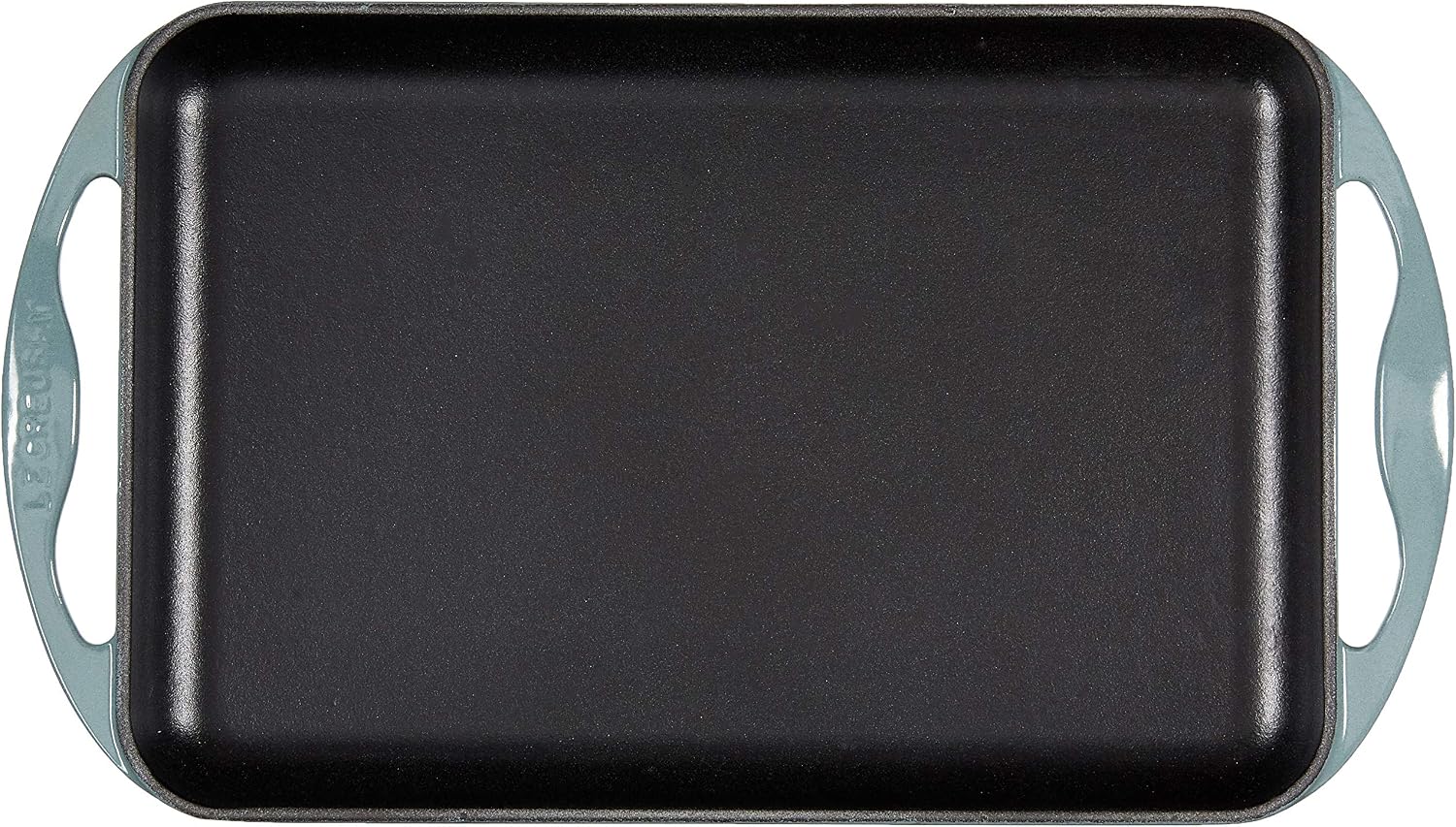 Le Creuset Enameled Cast Iron Rectangular Skinny Griddle, 13" x 8.5", Ocean