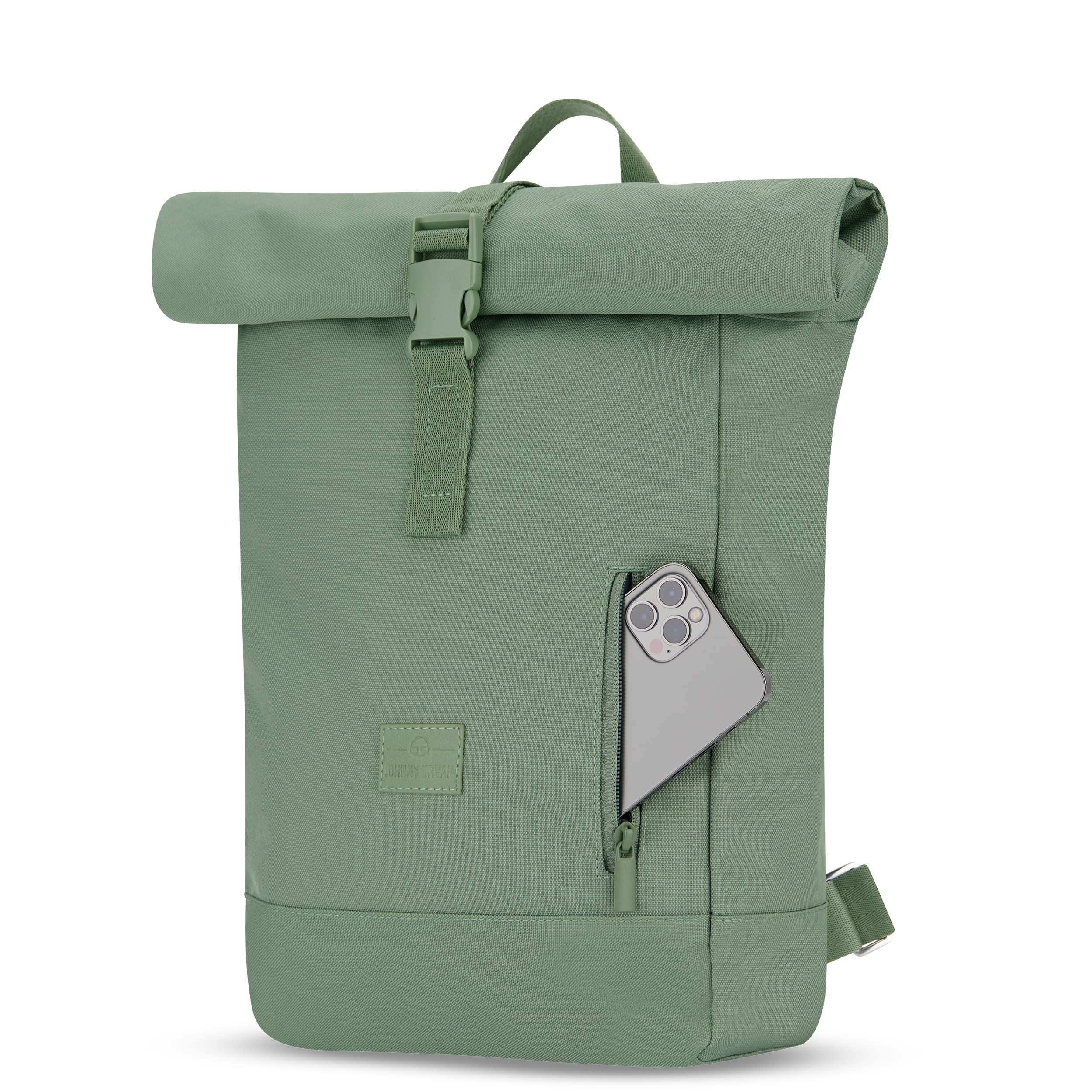 Johnny Urban Sac à dos Femme & Homme Vert - Robin Small - Mini Sac de Jour Décontracté pour Voyage, Travail et Bureau - Compartiment Ordinateur Portable 12" - Déperlant
